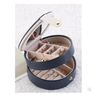 Portable Jewelry Box European Small Mini Earrings Hand Jewelry Storage Box