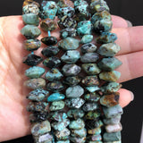 6X11MM Faceted Turquoise Stone Beads for Jewelry Making