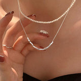 925 Silver Block Square Choker Necklace for Women