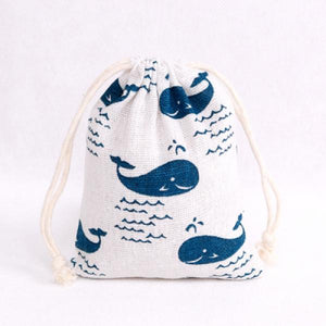 10Pcs Linen Cotton Bag 9x12cm Drawstring Gift Pouches