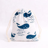 10Pcs Linen Cotton Bag 9x12cm Drawstring Gift Pouches