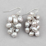 Baroque Freshwater Pearl Earrings S925 Sterling Silver Dangle Jewelry