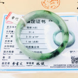 Zheru Jewelry Natural Jadeite Bracelet Green 54-62mm Female Gift Certificate