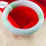 Zheru Jewelry Natural Jadeite Bracelet Double Green 54-62mm Princess Jade Gift