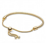 925 Sterling Silver Rose Moments Sliding Clasp Bracelet