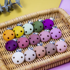 3 PCS 35 MM Round Silicone Clip Pacifier Chain BPA-Free Dummy DIY Teething