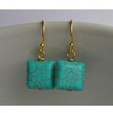 Turquoise Earrings Sterling Silver Hook Lady Gift