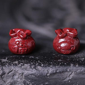 5A Cinnabar Fortune Bag Vermilion Single Bead DIY Jewelry Material