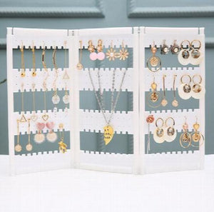 Acrylic Earring Display Stand Necklace Bracelet Showcase Jewelry Organizer