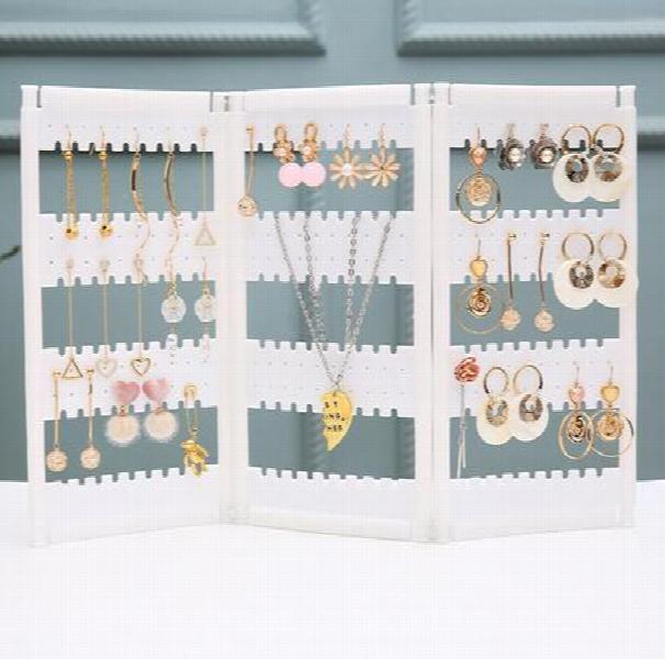 Acrylic Earring Display Stand Necklace Bracelet Showcase Jewelry Organizer