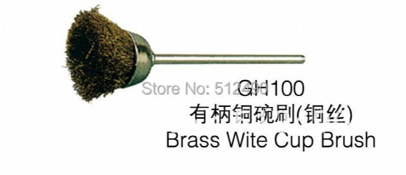 100pcs GH100 Brass Wire Cup Brush for Jewelry Polishing