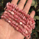 Argentine Rhodochrosite Chips Oval Beads DIY Bracelet Crystal Quartz