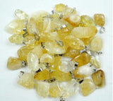 Natural Stone Turquoise Quartz Crystal Irregular Shape Pendant