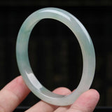 Zheru Burmese Jade 54-64mm Light Two-Tone Bracelet Princess Jewelry