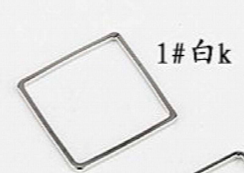 Diy Brass Geometric Square Earrings Ear Clip Frame Pendant