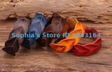 Leaf Texture Leather Wristband Cuff Bracelet Mens