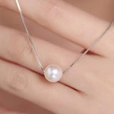 Freshwater Pearl Necklace 925 Silver Pendant