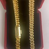 Rhinestone Dog Chain Collar Metal Cuban Link Dog Necklace