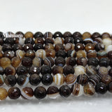Mamiam Coffee Stripe Agate Beads 8mm