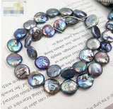 Gray Freshwater Pearl Button 11-12mm Loose Pearls