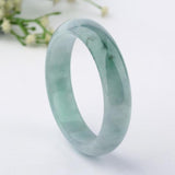 Zheru Jewelry Natural Burmese Jadeite 54mm-64mm Light Bracelet Princess Jewelry