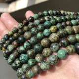 4-12mm African Turquoise Stone Beads Round Smooth Loose Beads 15in