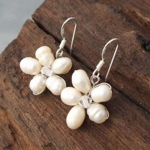 Arrival Pearl Earring Crystal Freshwater Pearl Dangle Earrings