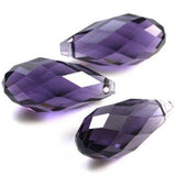 Faceted Glass Teardrop Crystal Pendant Charm DIY Beads 12mm*25mm