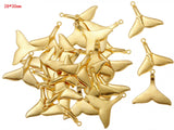 30pcs Whale Tail Charms, Antique Tibetan Silver Pendant for DIY Jewelry Making
