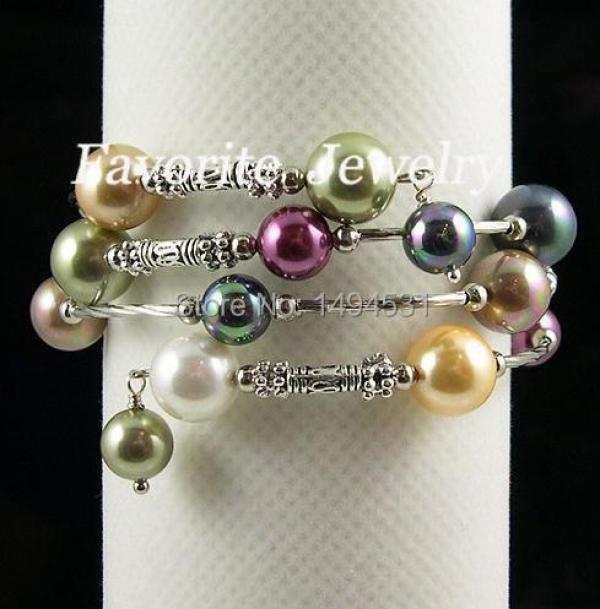 Rainbow Mother of Pearl Wrap Bracelet
