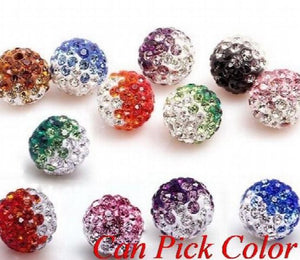 10mm 100pcs Gradient Colorful Crystal Beads for Necklace Bracelet DIY
