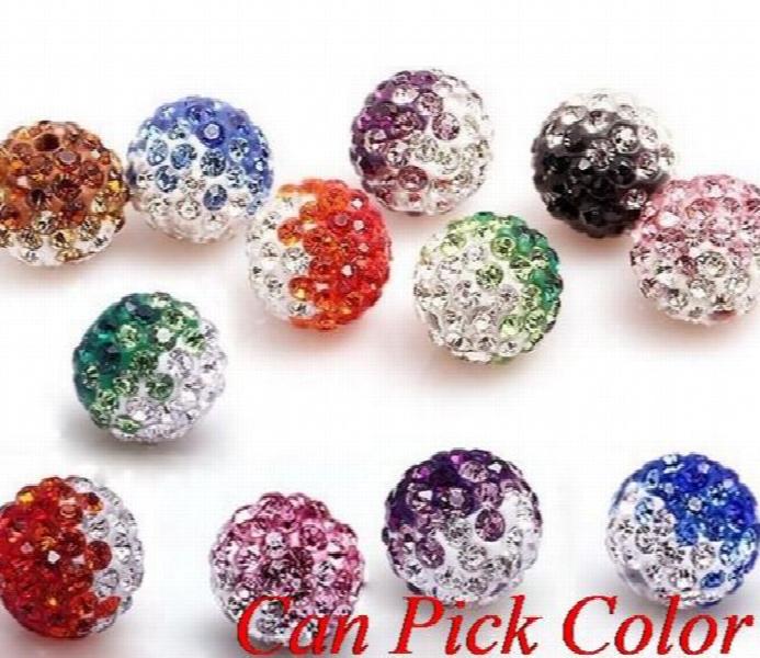10mm 100pcs Gradient Colorful Crystal Beads for Necklace Bracelet DIY