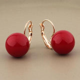 Big Shell Pearl Drop Earrings Silver - Women Gift
