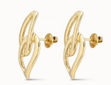 Spanish 925 Silver Stud Earrings Irregular Beads Jewelry