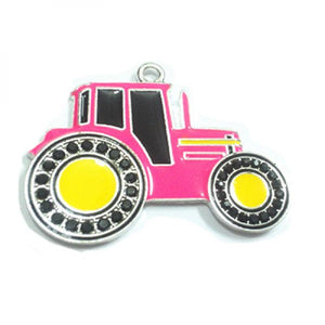 10pcs/lot Farm Vehicle Rhinestone Pendants For Chunky Necklace