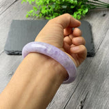 Zheru Jewelry Natural Burmese Jadeite 54-64mm Light Purple Bracelet