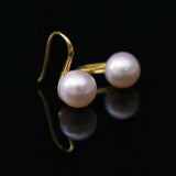 AA Pearl Earrings 7-8mm S925 Silver Hook Jewelry