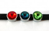 8MM Birthstone Slide Charms DIY Alloy Accessories For Bracelet