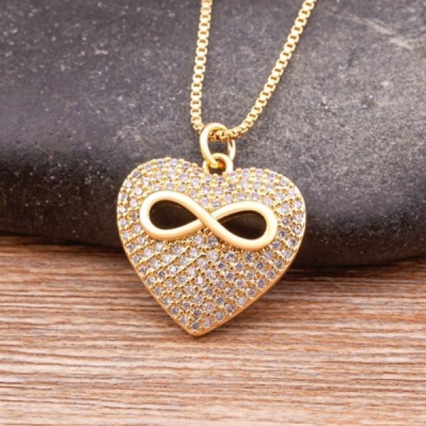 Nidin Romantic Heart Love Pendant Necklace for Women Choker Gift Jewelry