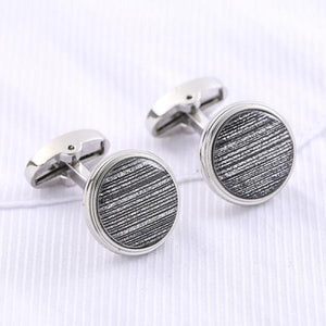 French Shirts Cufflinks High-end Men's Unisex Round Paint Cuff Links