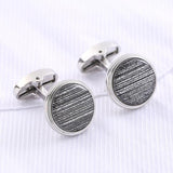 French Shirts Cufflinks High-end Men's Unisex Round Paint Cuff Links