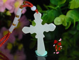 Jadeite Myanmar Natural Jade Cross Pendant Inlay Noble Worker Gift