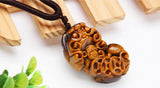 Natural Tiger Eye Stone Agate Pixiu Pendant Necklace Sweater Chain