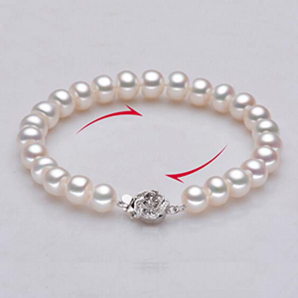 Multicolor Freshwater Pearl Strand Bracelet 9-10mm