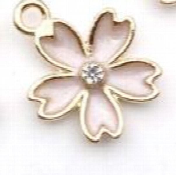 100PCS Sakura Flower Rhinestone Jewelry Accessories