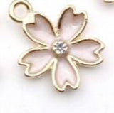 100PCS Sakura Flower Rhinestone Jewelry Accessories