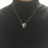 925 Silver Baby Footprint Necklaces for Mother Child
