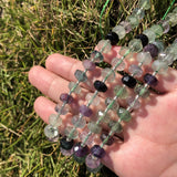 Colorful Fluorite Quartz Stone Beads Column Loose Beads  DIY Bracelet