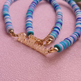 Crown Name Necklace Colorful Beaded Necklace Girls Gift