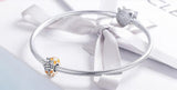 925 Silver Bee Honeybee Beads for Charm Bracelet Jewelry Making